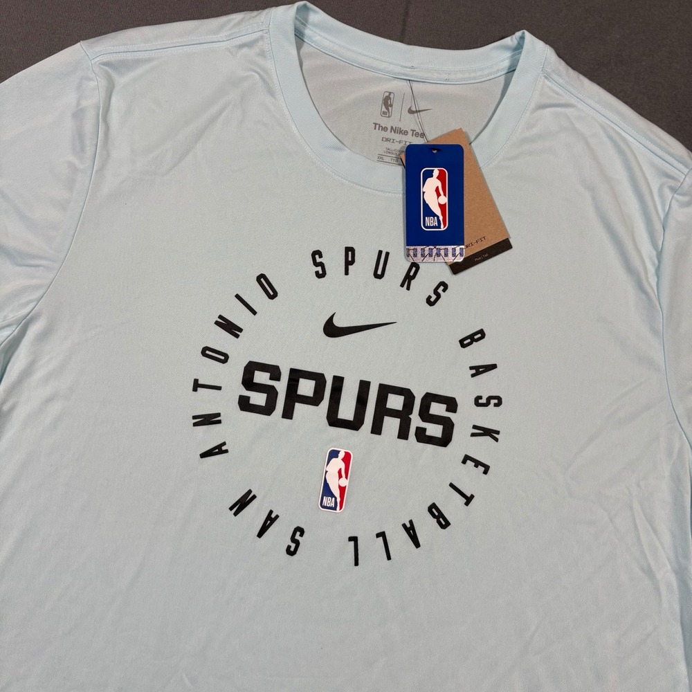 San Antonio Spurs Men's Nike 2024-2025 Spurs Practice T-Shirt - Blue XXL Tall